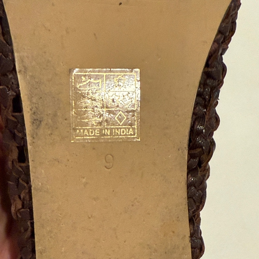 Dolce Vita Brown Woven Leather Ballet Flats - Picture 13 of 13